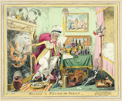 Mezclando una Receta para Callos, publicado por G. Humphrey, Londres, 4 de diciembre de 1822 de George Cruikshank