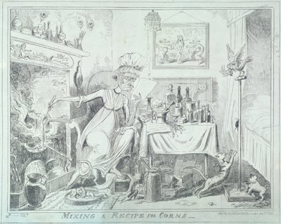 Mezclando una receta para callos de George Cruikshank