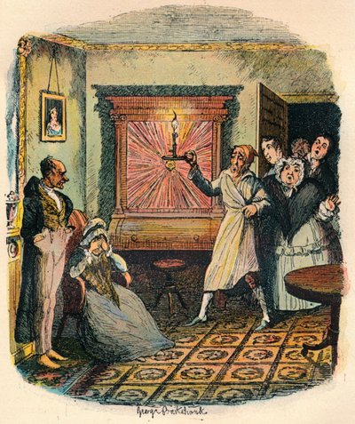 Sra. Tibbs y Sr. Evenson, c1900 de George Cruikshank