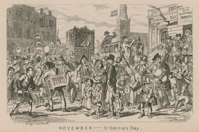 Noviembre - Día de Santa Cecilia de George Cruikshank