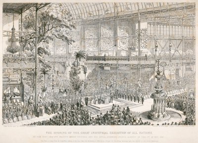 Apertura de la Gran Exposición, Crystal Palace, Hyde Park, Londres, 1851 de George Cruikshank