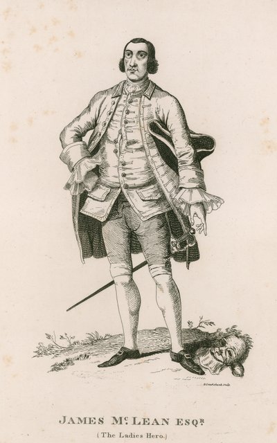 Retrato de James McLean (El héroe de las damas) de George Cruikshank