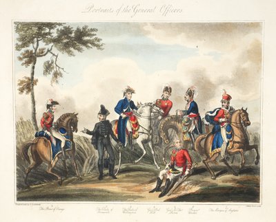 Retratos de los Oficiales Generales, pub. H. Colburn, grabado por Rouse, 1816 de George Cruikshank