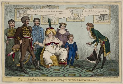Condescendencia real o, ¡Un ministro extranjero asombrado! - abril de 1817 -, 15 de septiembre de George Cruikshank