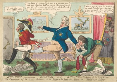 Jugar - patear y besar - o - cortar la bolsa privada de George Cruikshank