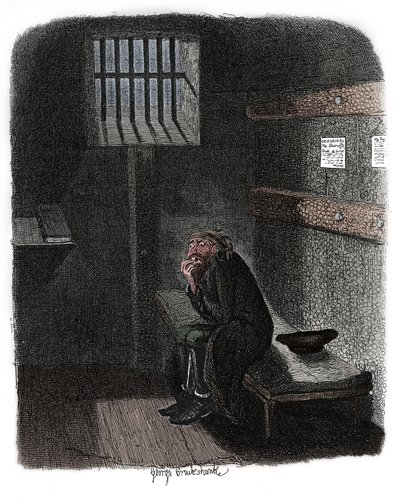 Escena de Oliver Twist de Charles Dickens, 1837 de George Cruikshank
