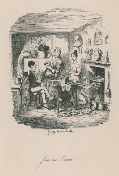 Escena de la vida londinense: Jemima Evans de George Cruikshank