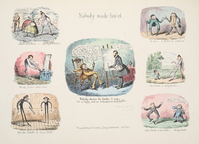 Recortes y bocetos; Nadie se burló, pub. 1831 de George Cruikshank