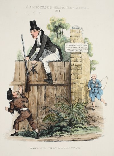 Selecciones de Seymour: No. 4, Un hombre que se enriquece, pub. c. 1840 de George Cruikshank