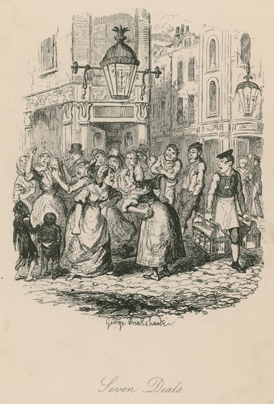 Seven Dials, Londres de George Cruikshank