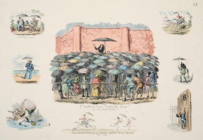 Capilla de San Swithun en Cold-bath fields, pub. 1833 de George Cruikshank