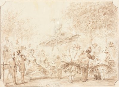 Tomando el aire en Hyde Park de George Cruikshank
