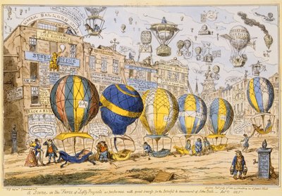 Globos de Taxi, pub. por G. Humphrey, 1825 de George Cruikshank