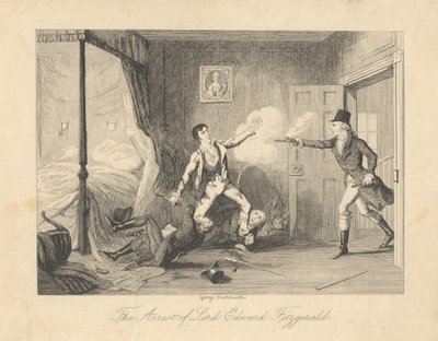 El arresto de Lord Edward Fitzgerald de George Cruikshank