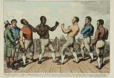 La batalla entre Cribb y Molineaux de George Cruikshank