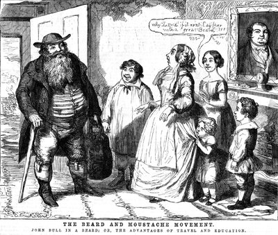 El movimiento de la barba y el bigote, 1854 de George Cruikshank