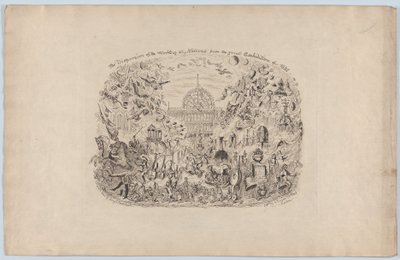 La Dispersión de las Obras de todas las Naciones de la Gran Exposición de 1851, 1851 de George Cruikshank