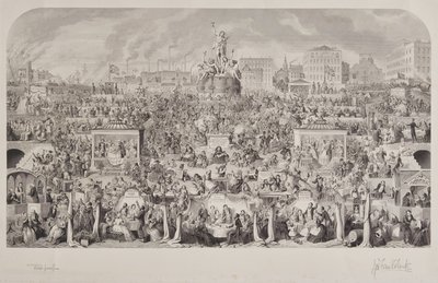 Las costumbres de bebida de la sociedad o el culto a Baco de George Cruikshank