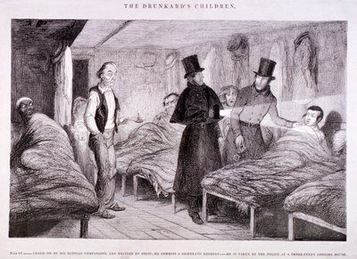Los hijos del borracho, c. 1847 de George Cruikshank