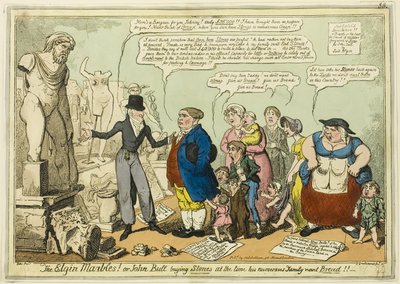 ¡Los mármoles de Elgin! de George Cruikshank