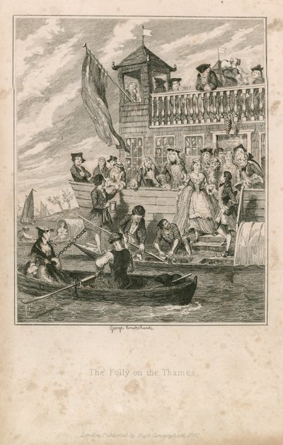 La locura en el Támesis de George Cruikshank