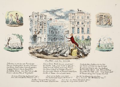 El Zorro y el Ganso, pub. 1833 de George Cruikshank
