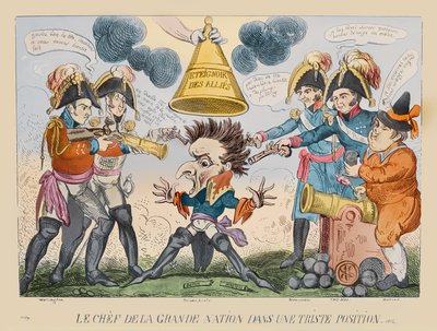 La Cabeza de la Gran Nación en una Situación Extraña, 1813 de George Cruikshank