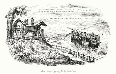 Los caballos yendo a los perros de George Cruikshank