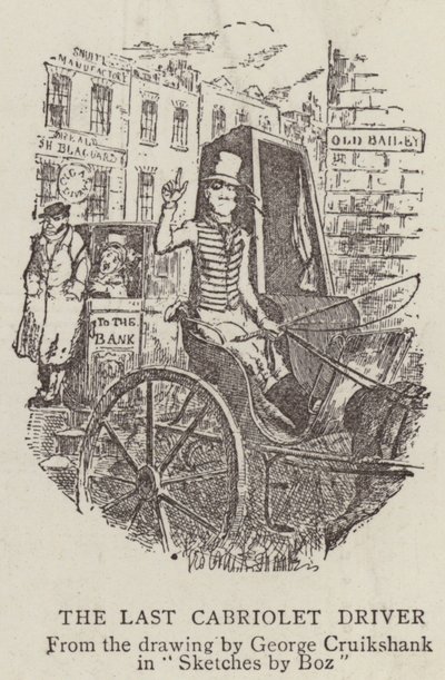 El último conductor de cabriolé de George Cruikshank
