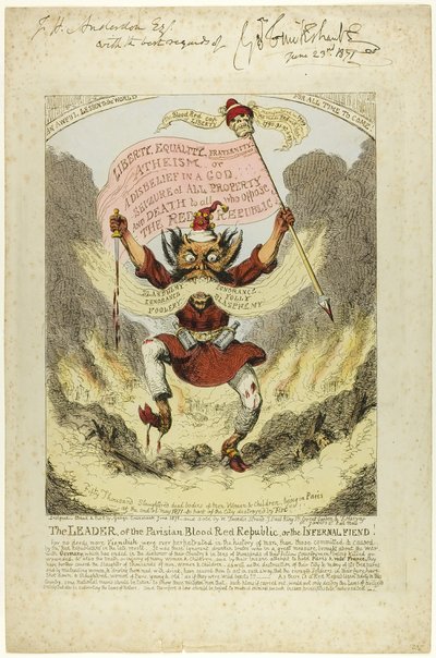 El líder de la República Rojo Sangre de París de George Cruikshank