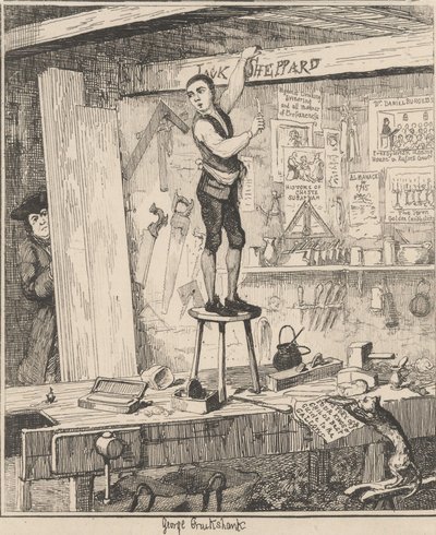 El nombre en las vigas de George Cruikshank