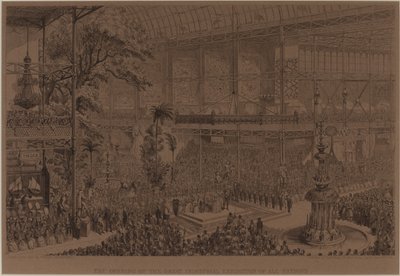 La Apertura de la Gran Exposición Industrial de Todas las Naciones, 1 de mayo de George Cruikshank