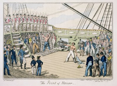 El Punto de Honor, publicado en 1825 de George Cruikshank