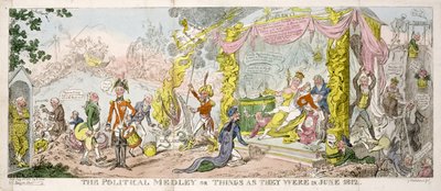 "La mezcla política" o "Las cosas como eran en junio de 1812", pub. 1812 de George Cruikshank