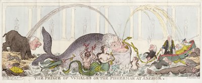 El Príncipe de las Ballenas o El Pescador en Ancla de George Cruikshank