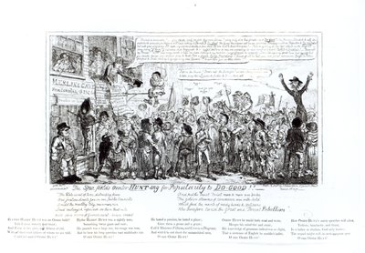 El Orador de Spa Fields Cazando Popularidad para Hacer el Bien!!, pub. por J. Sidebotham, 1817 de George Cruikshank