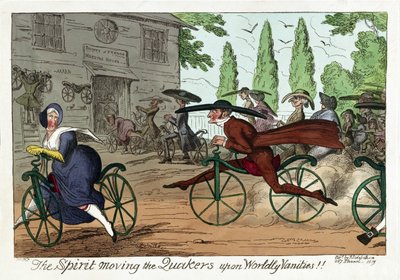 El Espíritu moviendo a los Cuáqueros sobre las Vanidades Mundanas!!, pub. 1819 de George Cruikshank