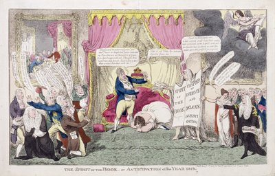 El espíritu del libro o, Anticipación del año 1813 de George Cruikshank