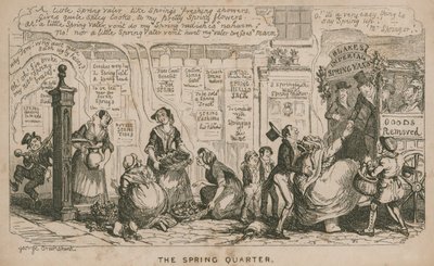 El Trimestre de Primavera; caricatura de George Cruikshank