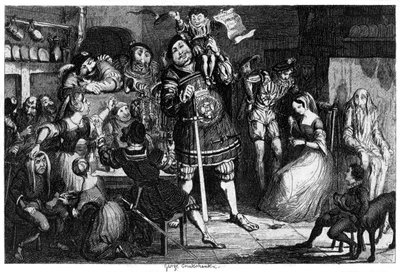 La cocina de piedra, 1840 de George Cruikshank
