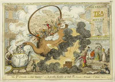 El comercio T en agua caliente de George Cruikshank