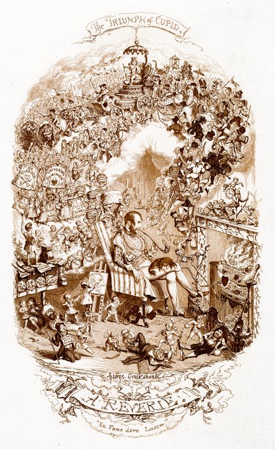 El triunfo de Cupido, siglo XIX de George Cruikshank