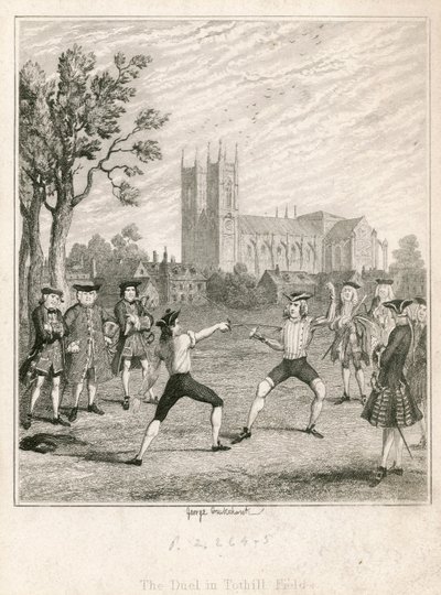 El duelo en Tothill Fields de George Cruikshank