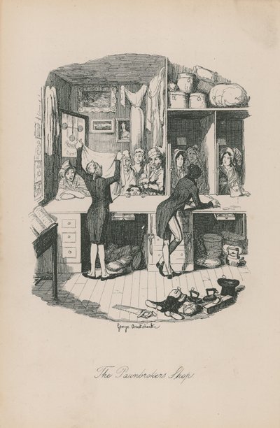 La tienda del prestamista de George Cruikshank