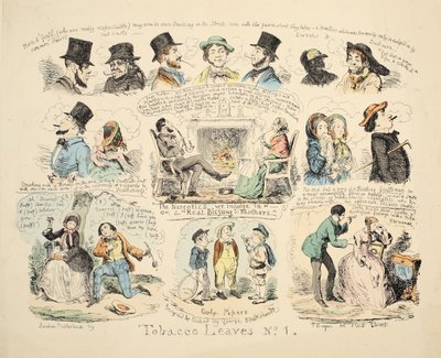 Hojas de Tabaco No. 1, pub. 1851 de George Cruikshank