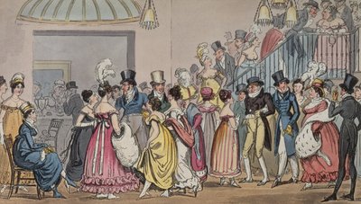 Tom y Jerry en el salón de Covent Garden, de La vida en Londres por Pierce Egan, 1821 de George Cruikshank