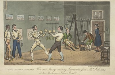 Dos hombres boxeando, 