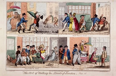 Caminando por las calles de Londres, 1818 de George Cruikshank