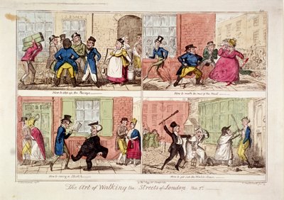 Caminando por las calles de Londres, 1818 de George Cruikshank