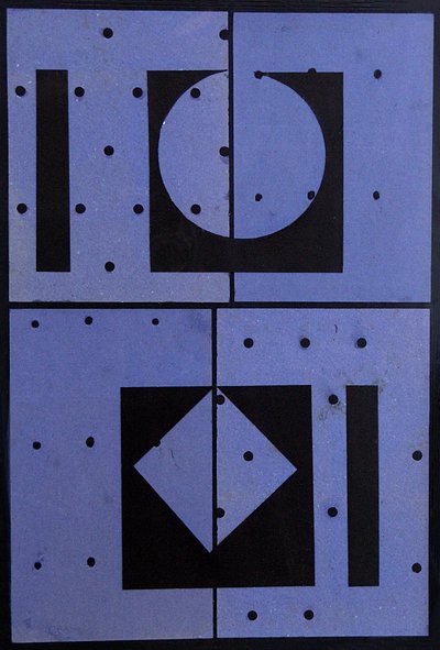 Collage, Blue Mercato, 2004 de George Dannatt